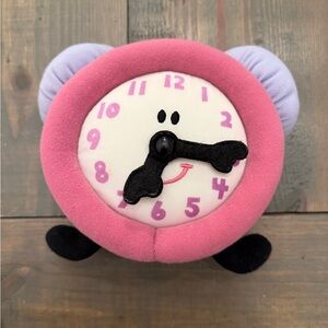 2003 Eden Blues Clues 6" Tickety Tock Clock Plush Toy Movable Clock Hands